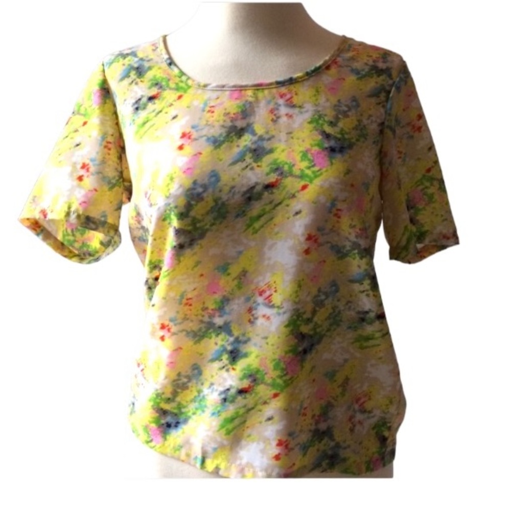 Fun & Flirt Womens (Size: XS) Floral Short Sleeve Blouse